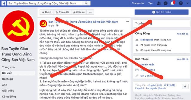 Ban Tuyên giáo Trung ương bị giả mạo tài khoản Facebook