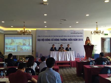 AN DƯƠNG THẢO ĐIỀN TỔ CHỨC ĐẠI HỘI ĐỒNG CỔ ĐÔNG THƯỜNG NIÊN NĂM 2019