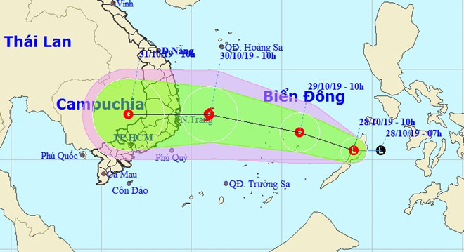 Biển Đông xuất hiện vùng áp thấp, có thể mạnh thành bão