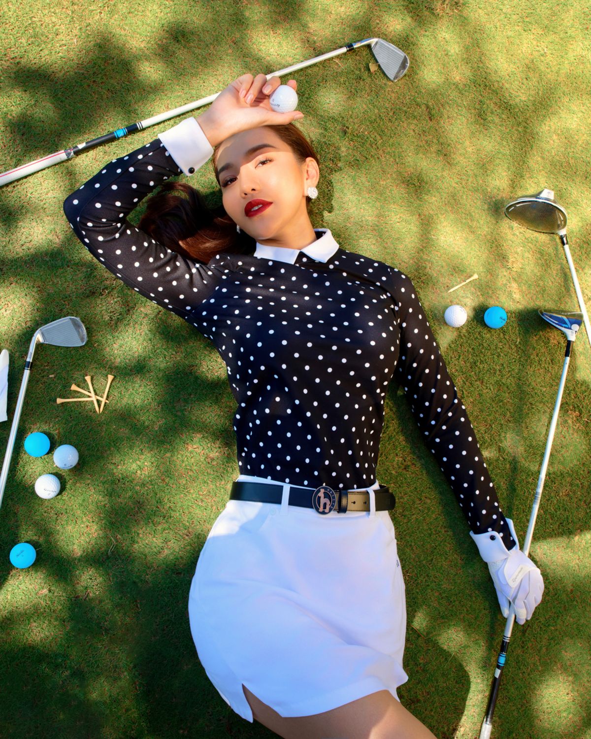 Á hoàng Golf Queen Hải Anh khoe vẻ đẹp tươi trẻ trong trang phục Golf- Trân trọng gưi anh chị, cảm ơn sự hỗ trợ truyền thông của anh chị