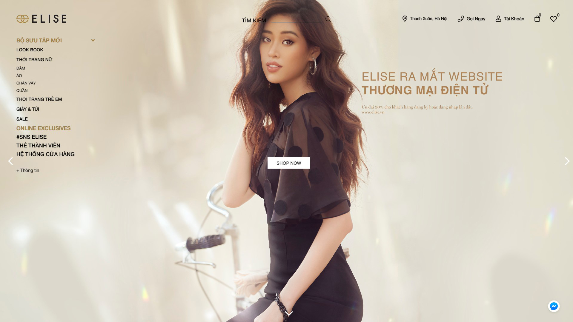 Thời trang Elise chính thức ra mắt Website Thương Mại Điện Tử trong mùa dịch
