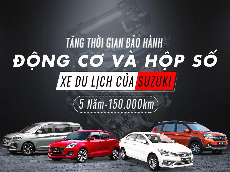 SUZUKI TĂNG THỜI GIAN BẢO HÀNH CHO XE DU LỊCH SỬ DỤNG ĐỘNG CƠ XĂNG