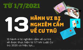 13 hành vi về cư trú bị nghiêm cấm từ 1/7