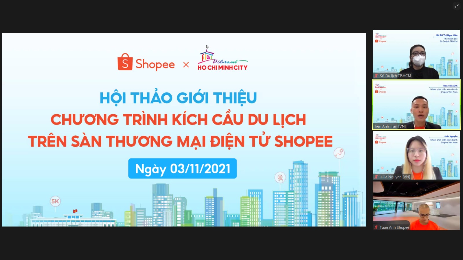 Thông cáo báo chí  Hội thảo giới thiệu về Chương trình kích cầu du lịch  trên sàn thương mại điện tử Shopee.